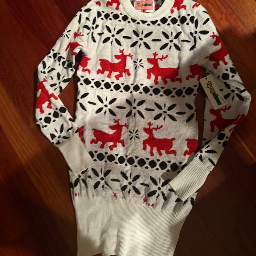 Women's Holiday Ugly Sweater Dress - M - NWT
